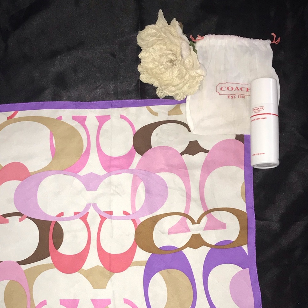 Vintage Multi-Color Signature Coach Monogram Scarf